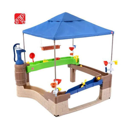 STEP2 パンプ＆スプラッシュ シェイディ オアシス Step2 Pump & Splash Shady Oasis シェイド付き パビリオンスタイル ウォーターアクティビティ