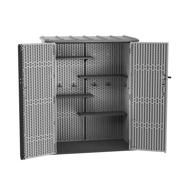 LIFETIME 棚付き 屋外用 バーティカル物置 60457A LIFETIME Vertical Shed with Shelves 60457A