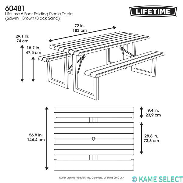 LIFETIME Hフレーム ピクニックテーブル