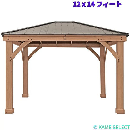 Yardistry 12 x 14フィート (4.3 x 3.7m) everyday ガゼボ アルミ製屋根