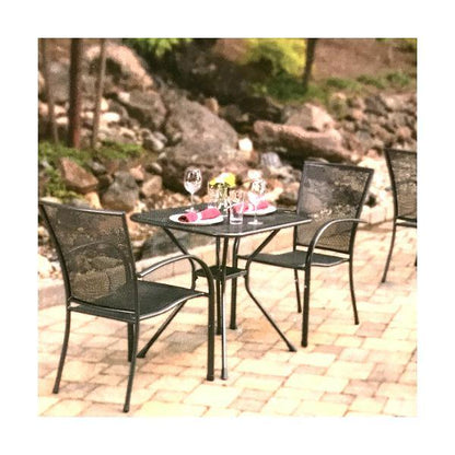 屋外ガーデンメッシュテーブル  Mesh Bistro Table カフェテーブル アンブレラホール付き
