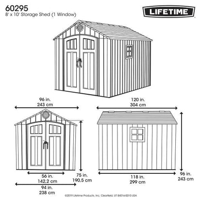 LIFETIME 8 X 10 SHED 屋外用物置 LIFETIME 8 X 10 SHED