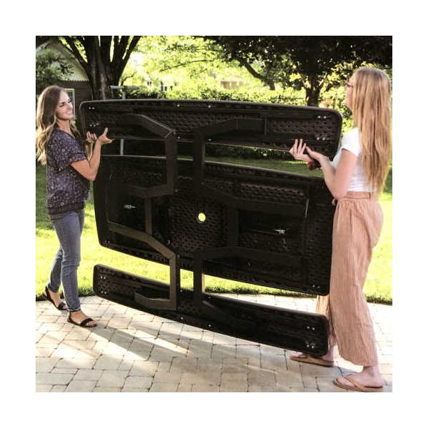 LIFETIME ピクニックテーブル Frame Picnic Table 6-Foot フレーム ピクニックテーブル ライフタイム  183×74cm 屋外　折りたたみ 防水