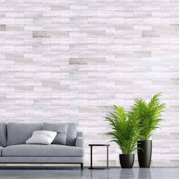 PEEL&STICK 100％天然大理石タイル 70枚 203 x 76 x 4mm PEEL&STICK Natural Marble Tile 70pc 203 x 76 x 4mm