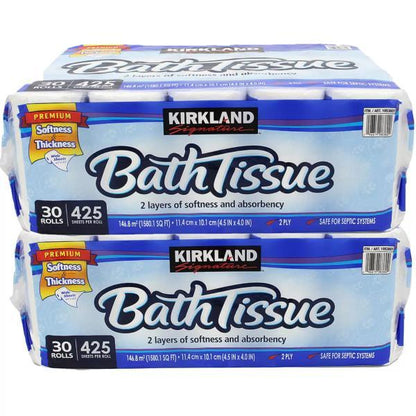 カークランドシグネチャー バスティッシュ 60ロール　Kirkland Signature　トイレットペーパー 2枚重ね　ダブル 長持ち 大容量
