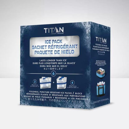 【2個セット】タイタン アイスパック（保冷剤）６個セット×２箱 Titan Ice pack 長時間 保冷 長持ち 繰り返し使用可