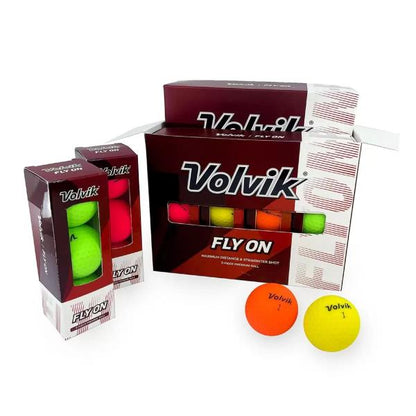 ボルビック フライオン ゴルフボール マット仕上げ 2ピース構造 24球組 - マルチカラー　Golf Ball　Volvik
