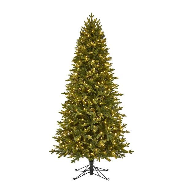 クリスマスツリー スリム型 電飾付き 約198cm LED 450球