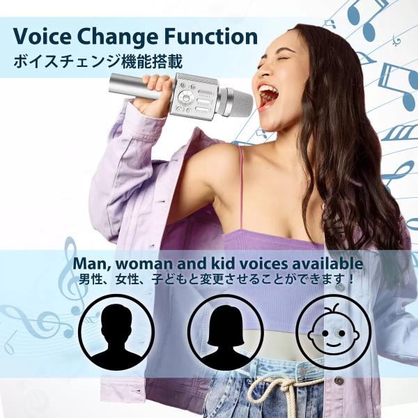 Gigastone カラオケマイク KM8500 ピンク Bluetooth