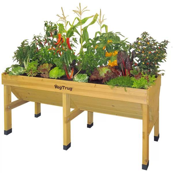 ベジトラグ L 家庭菜園 プランター VEG TRUG L 木製プランター 高床式 大型 レイズドベットプランター