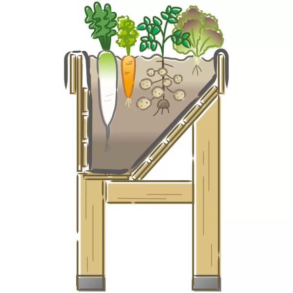 ベジトラグ ウォールハガー L グレイウッド　VEG TRUG  色：グレイウッド