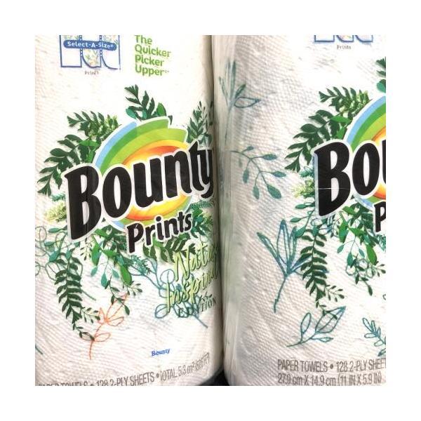 Bounty ペーパータオル プリント 柄付き 12ロール バウンティー キッチンペーパー 大容量 オシャレ