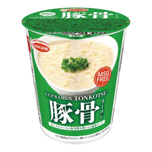 エースコック MSGフリー カップラーメン 豚骨味 12食 ACECOOK