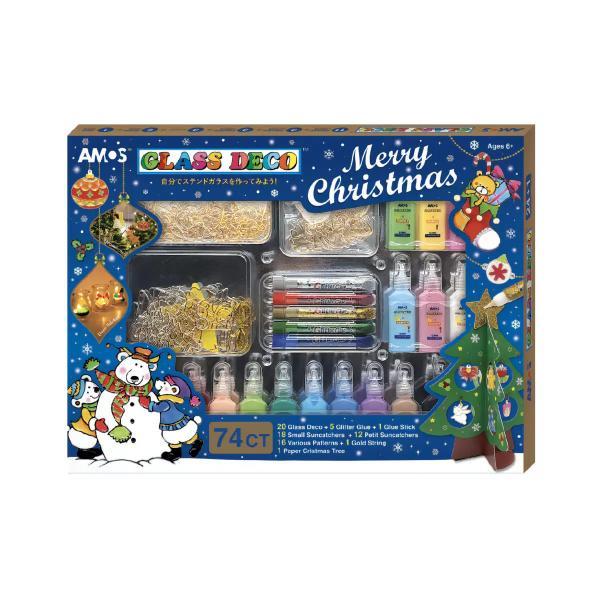 グラスデコ クリスマス 24色 74個セット