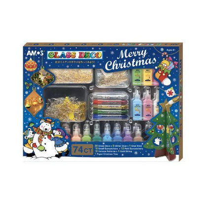 グラスデコ クリスマス 24色 74個セット
