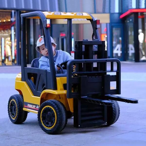 子ども用 電動乗用玩具 フォークリフト イエロー