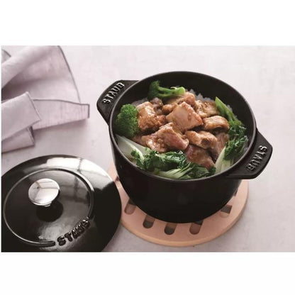 ストウブ ラ・ココット de GOHAN M シャイニーブラック 16cm　Staub　黒