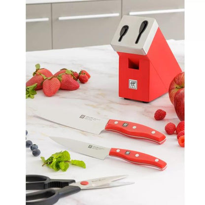 ツヴィリング ポルックス セルフシャープニング ナイフブロックセット 4点セット レッド Zwilling
