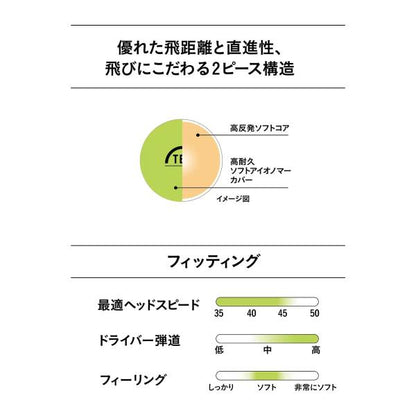 飛衛門 マットカラー ゴルフボール 2ピース構造 24個入り（12個×2箱）
