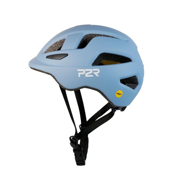 P2R MIPS搭載 自転車用インモールドヘルメット 子供用 シアンブルー S/M