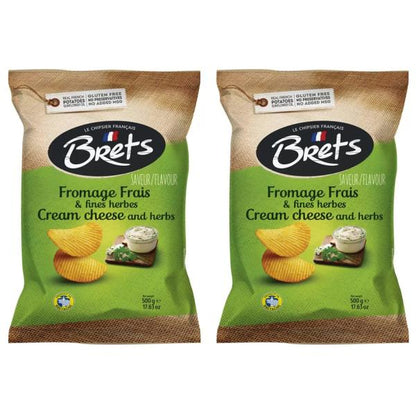 【2袋】ブレッツ ポテトチップス　クリームチーズ＆ハーブ味 500g