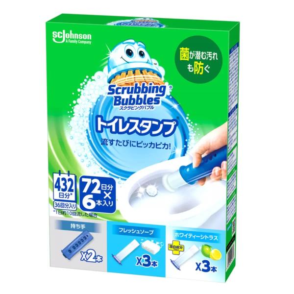 スクラビングバブル トイレスタンプ 本体２ + 付替 6個 Scrubbing Bubble