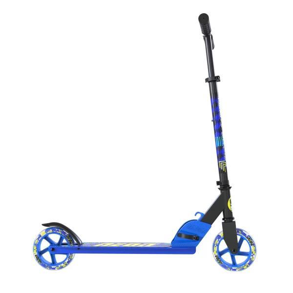 ネオンAPEX タイヤが光るキックボード ブルー 青 折りたたみ式 高さ調整が可能 電池不要 キックボード