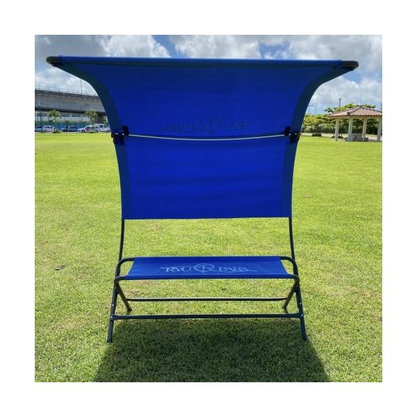 リューパラ　シェードチェアー 青Ryupara Shade Chair 日影付きベンチキャンプチェア