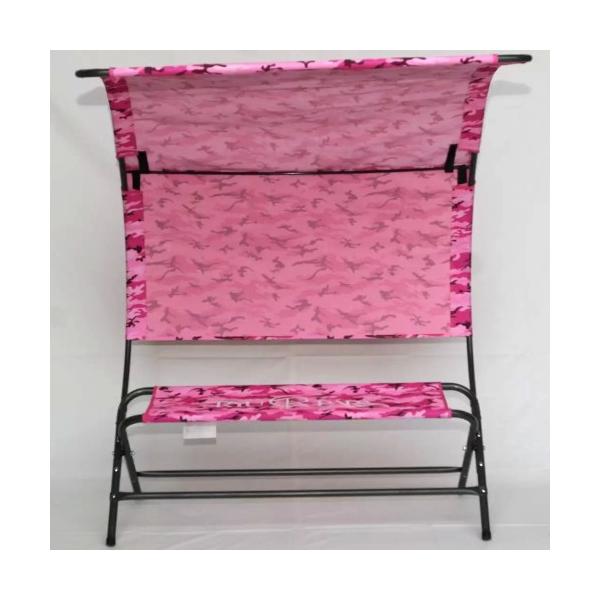リューパラ　シェードチェアー ピンク迷彩色Ryupara Shade Chair 日影付きベンチキャンプチェア イス