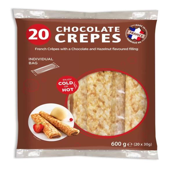 【2袋セット】フレンチチョコレートクレープ　1パック　30g x 20個入