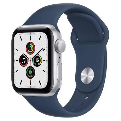 Apple Watch SE GPS 40mm シルバーアルミニウムケース アビスブルースポーツバンド 色：アビスブルー