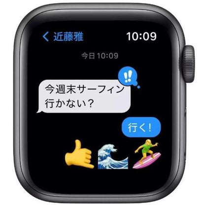 Apple Watch SE GPS 40mm スペースグレイ アルミニウムケース ミッドナイトスポーツバンド 色：ミッドナイト