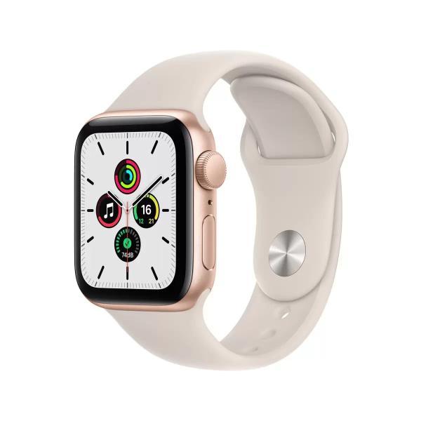Apple Watch SE GPS 40mm ゴールドアルミニウムケース スターライトスポーツバンド 色：スターライト