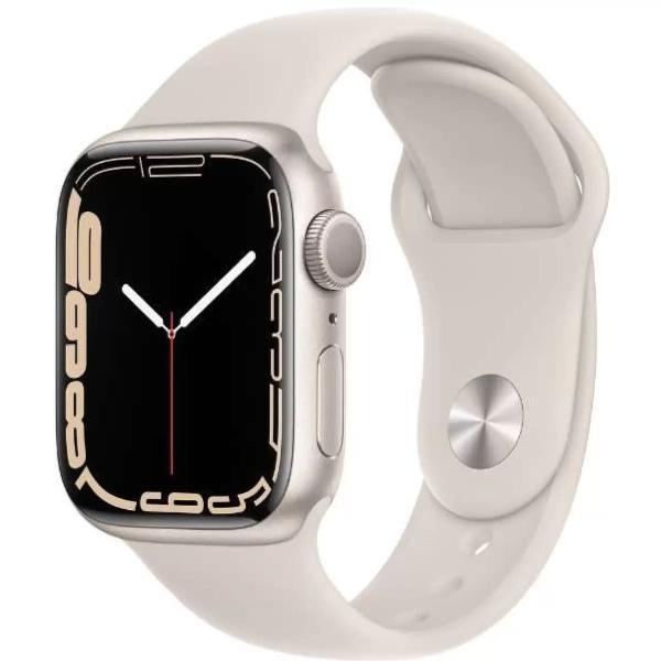 Apple Watch Series 7 GPS 41mm スターライトアルミニウムケース スターライトスポーツバンド