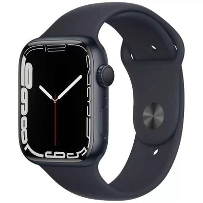 Apple Watch Series 7 GPS 45mm ミッドナイトアルミニウムケース ミッドナイトスポーツバンド　色：ミッドナイト