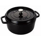 ストウブ ラウンドココット 20cm シャイニーブラック Staub　黒　Black