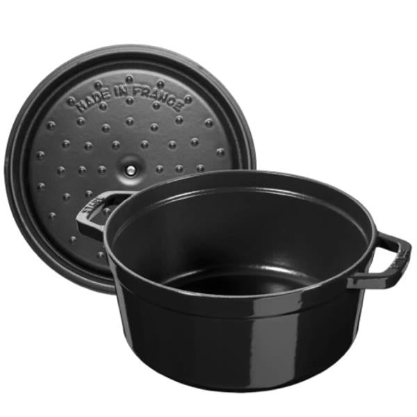 ストウブ ラウンドココット 20cm シャイニーブラック Staub　黒　Black