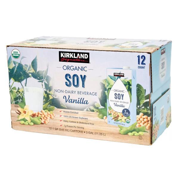 カークランドシグネチャー 有機豆乳 バニラ味 946ml x 12パック　オーガニック　有機