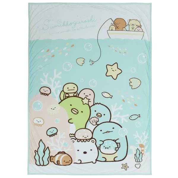キャラクター クーリング ブランケット 140cm x 200cm すみっコぐらし うみ