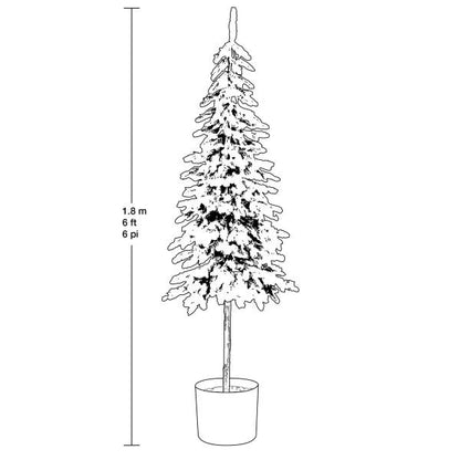 LEDライト付き ノルディックツリー 高さ182センチ　クリスマスツリー