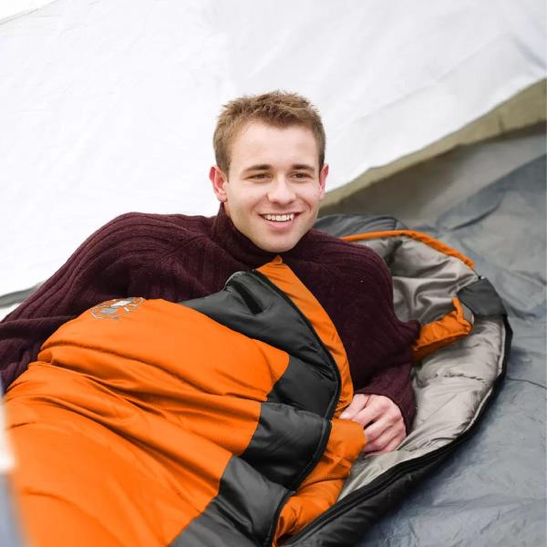 コールマン ノースリム マミー型寝袋 オレンジ/ブラック 最低使用温度 -17.8℃ Coleman North Rim Mummy Sleeping Bag