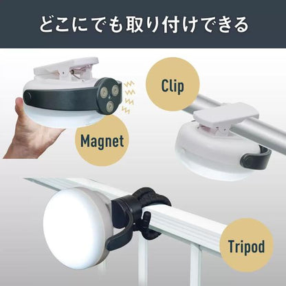 どこでもセンサーライト ビッグ 750ルーメン、取付方法３通り