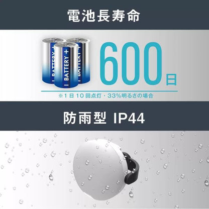 どこでもセンサーライト ビッグ 750ルーメン、取付方法３通り