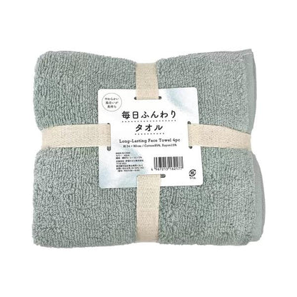 伊澤タオル 毎日ふんわりフェイスタオル 4枚セット 34X80cm