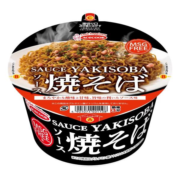 エースコック ソース焼きそば 1箱12食入り MSG FREE