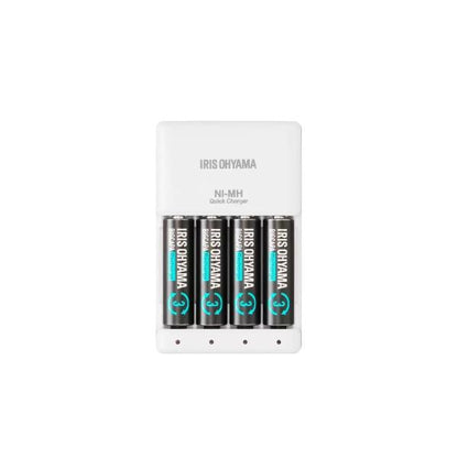 アイリスオーヤマ ビックキャパ リチャージ 急速充電器セット 単3形4個付?BCR-SQC3MH／4S IRIS OHYAMA