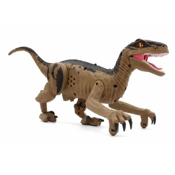 レーザーガン ダイナソー ラジコン ヴェロキラプトル ブラウン