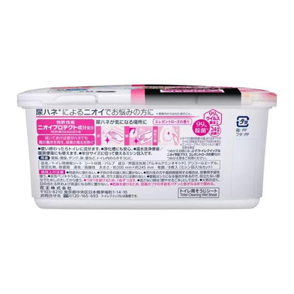【12個セット】トイレクイックル ニオイ予防プラス エレガントローズの香り 8枚入り ×12個