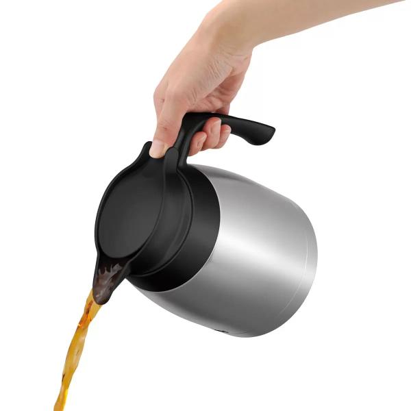 サーモス ステンレス ハンドポット 1L ステンレスブラック Thermos
