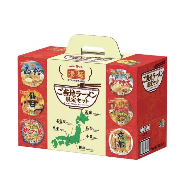 ニュータッチ凄麺ご当地セット 6食パック　ノンフライ　カップ麺　お徳セット